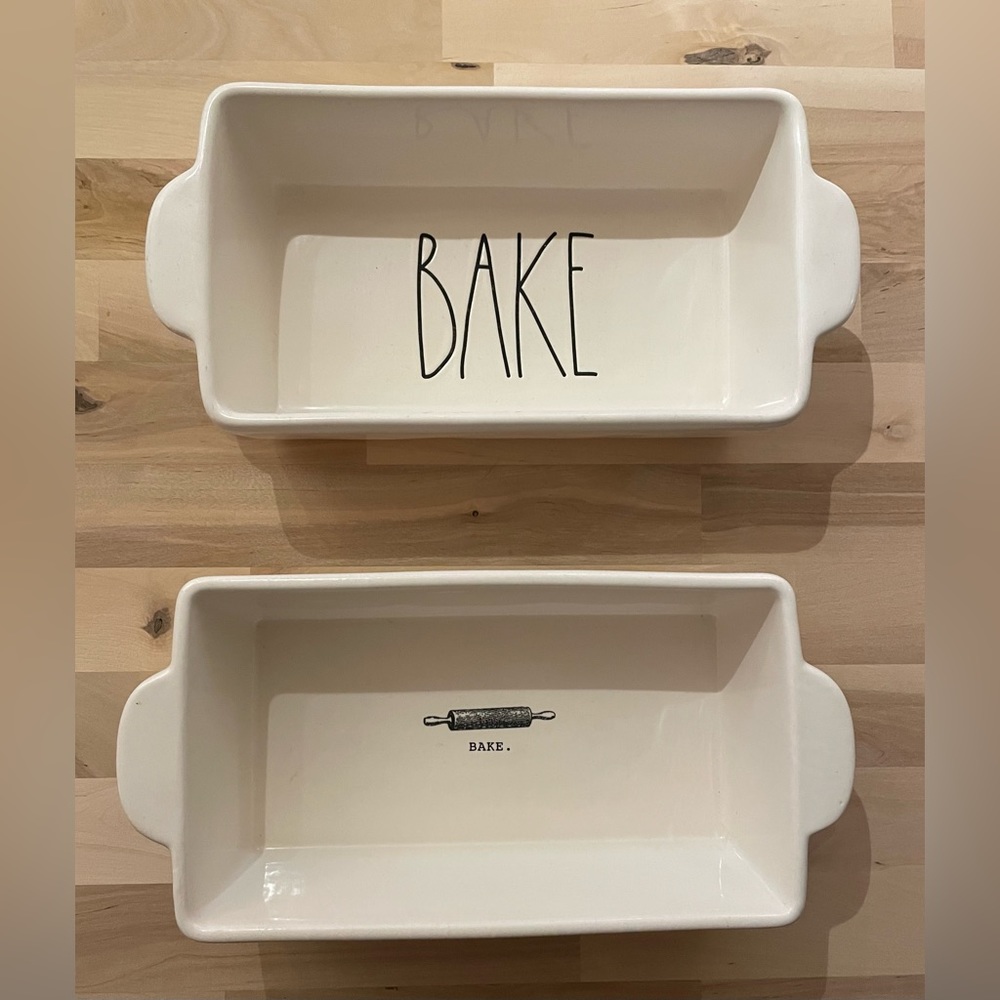Set of 2 Rae Dunn Artisan Collection bread loaf pans